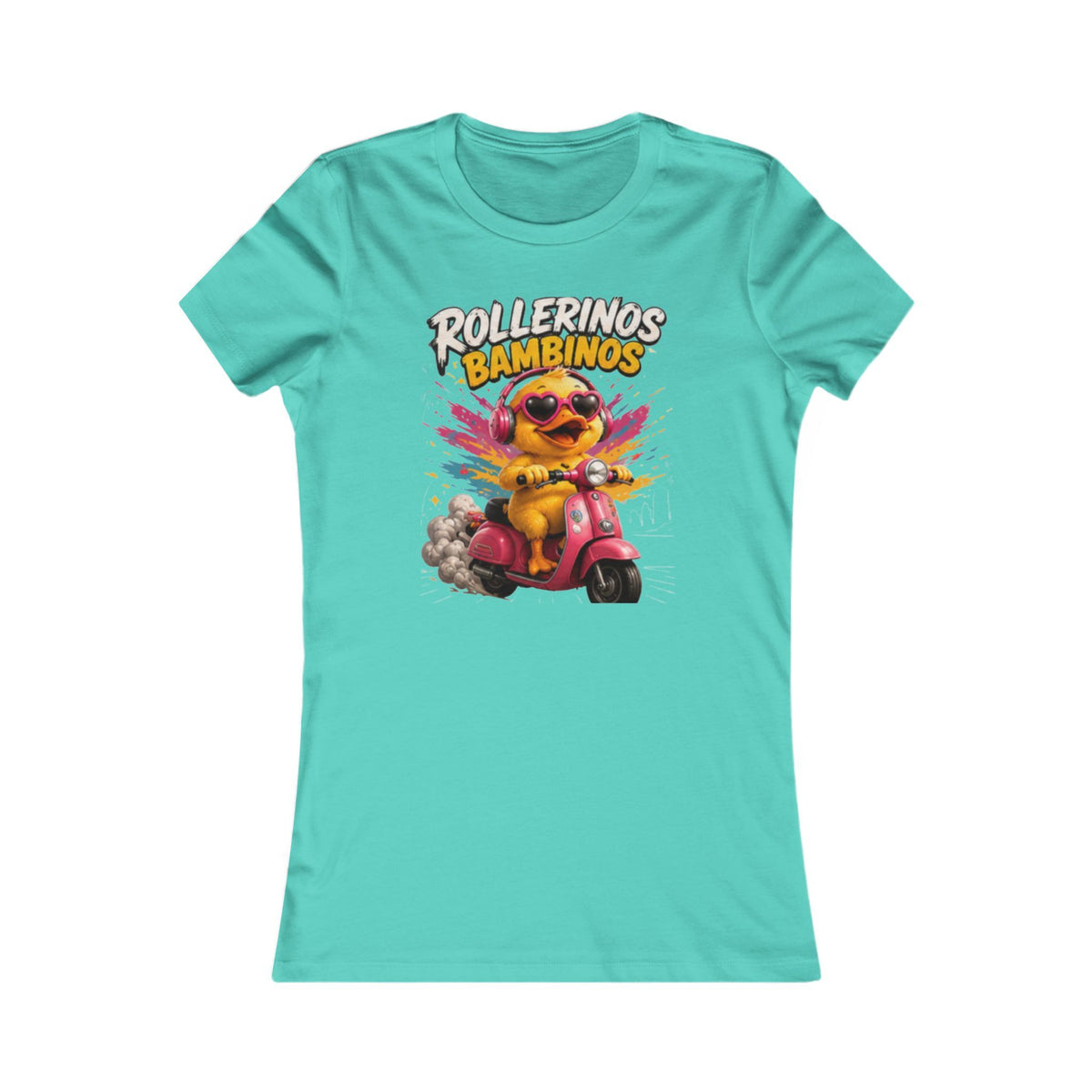 Rollerinos Bambinos Damen T-Shirt | Lustige Roller-Ente | QuackWerk