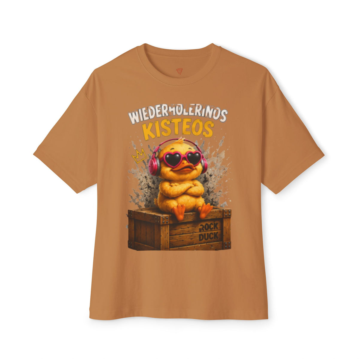 Versteckinos Kistenos Oversized T-Shirt | Lustige Ente in der Kiste | Witziges Enten-Shirt | QuackWerk