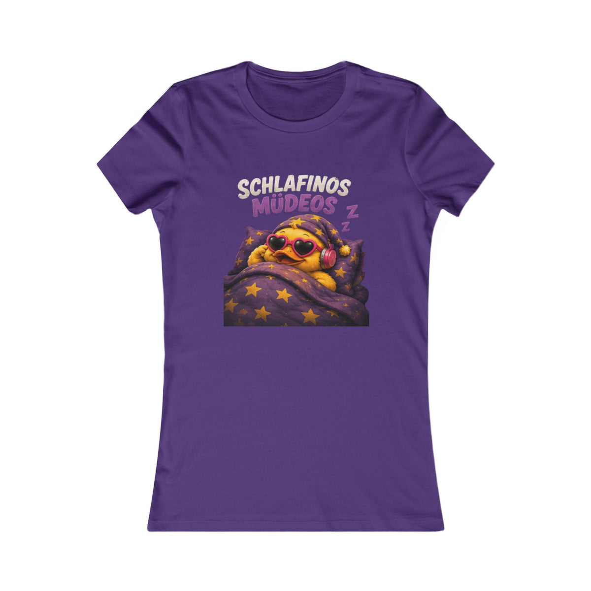 Schlafinos Müdeos Damen T-Shirt | Lustiges Enten Schlafshirt | Müde Ente | QuackWerk Shirt
