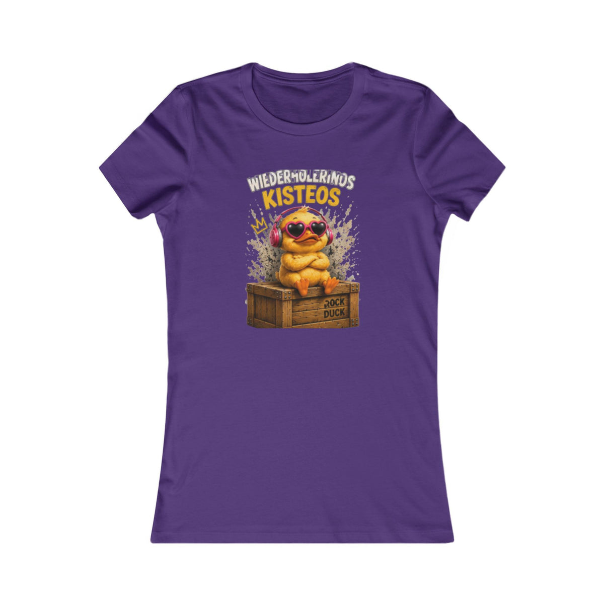 Versteckinos Kistenos Damen T-Shirt | Lustige Ente in der Kiste | Witziges Enten-Shirt | QuackWerk