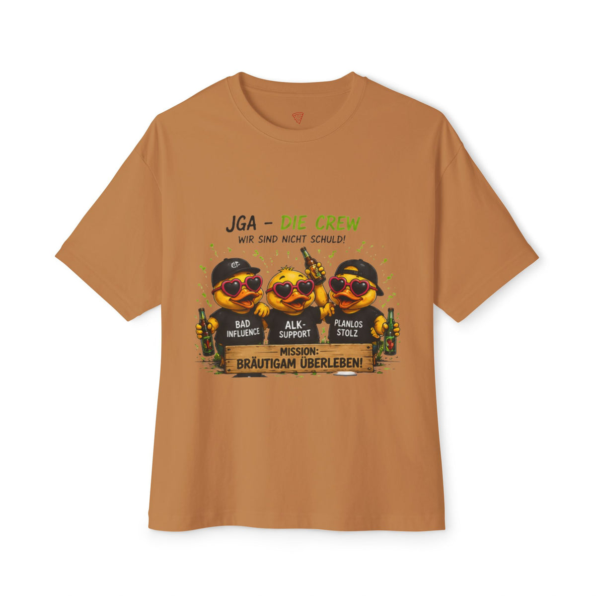 JGA Die Crew Oversized T-Shirt | Lustiges Junggesellenabschied Shirt | Gruppen-Shirt | QuackWerk