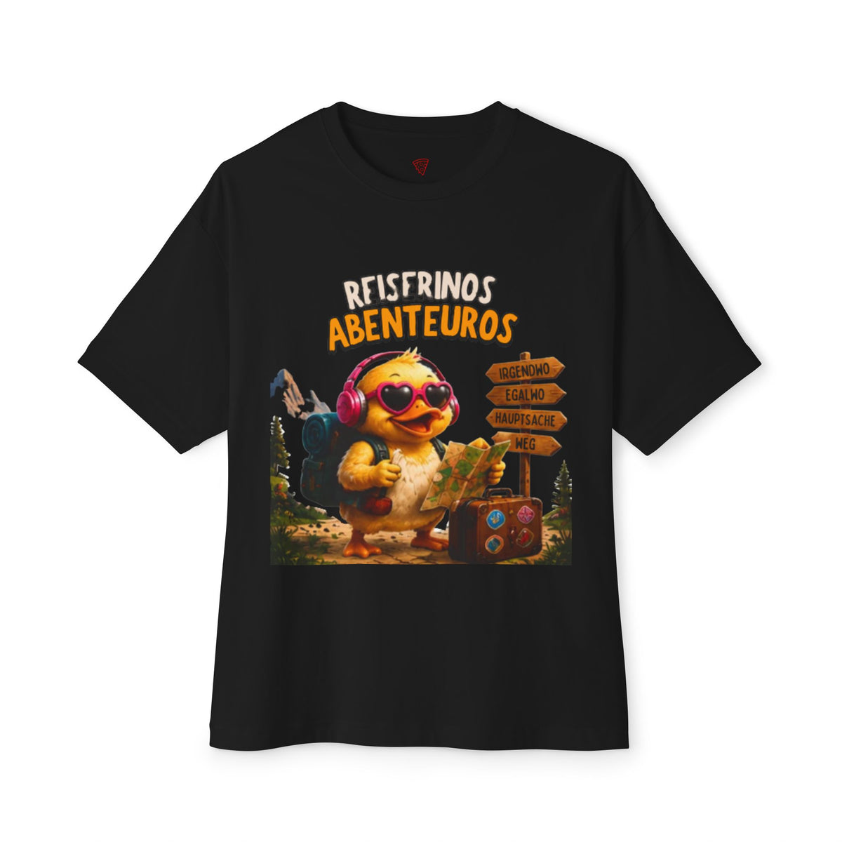 Wanderinos Abenteuros Oversized T-Shirt | Lustige Wander-Ente | Outdoor & Abenteuer Shirt | QuackWerk