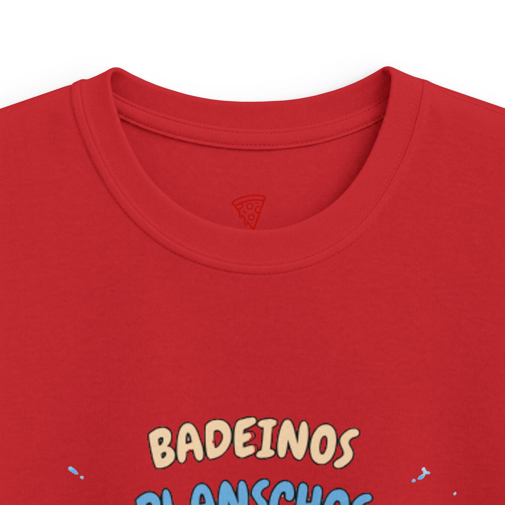 Badeinos Flamingos Kinder T-Shirt | Lustige Ente im Flamingo-Schwimmring | Sommer Shirt für Kinder | QuackWerk