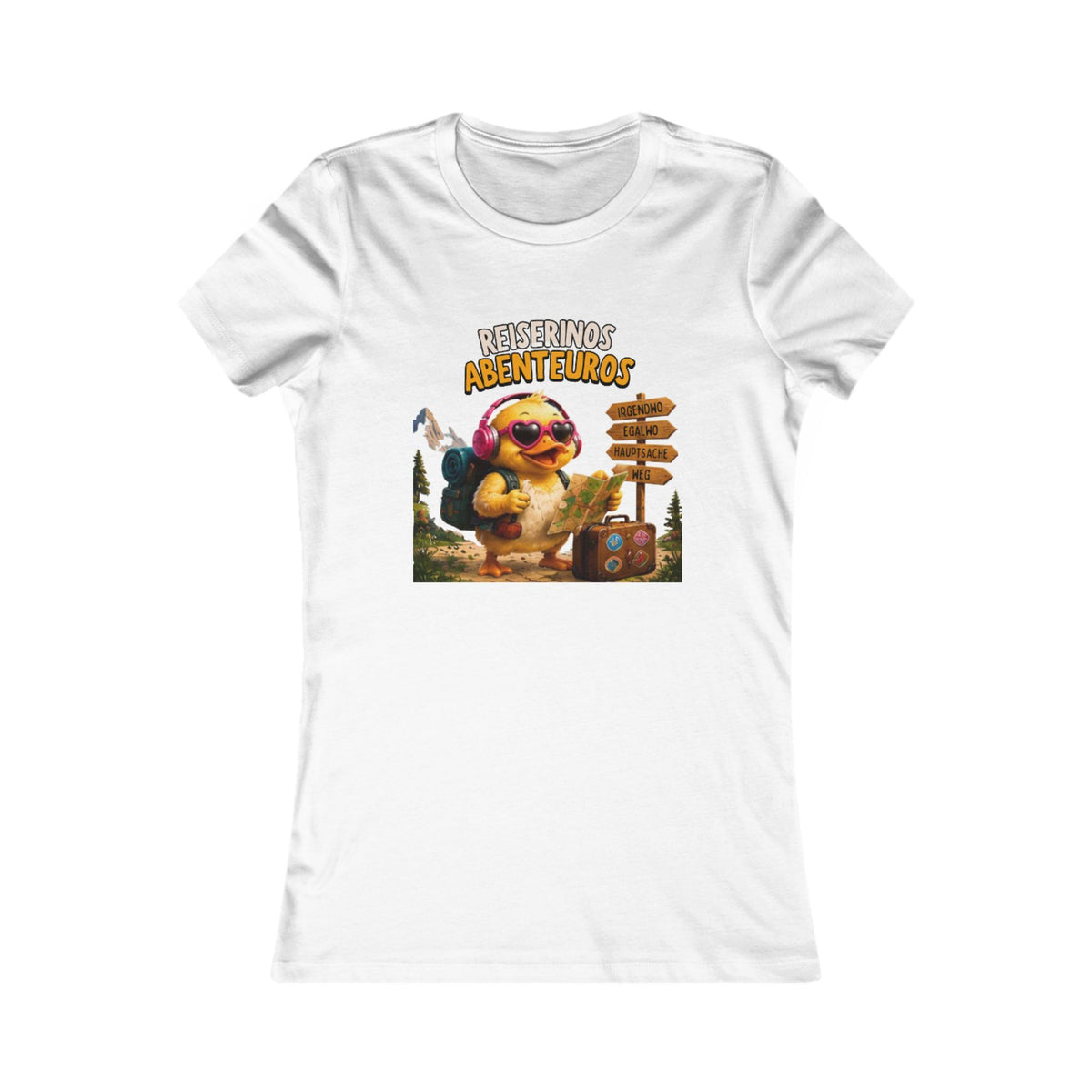 Wanderinos Montanos Damen T-Shirt | Lustige Wander-Ente | Berg & Outdoor Shirt | QuackWerk