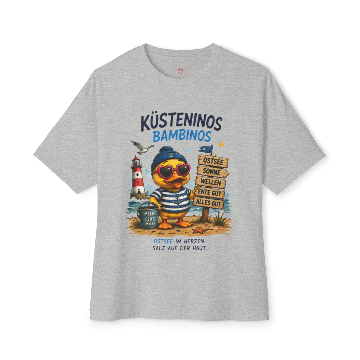 Küsteninos Bambinos Oversized T-Shirt | Maritime Ente | Ostsee & Küsten Shirt | QuackWerk