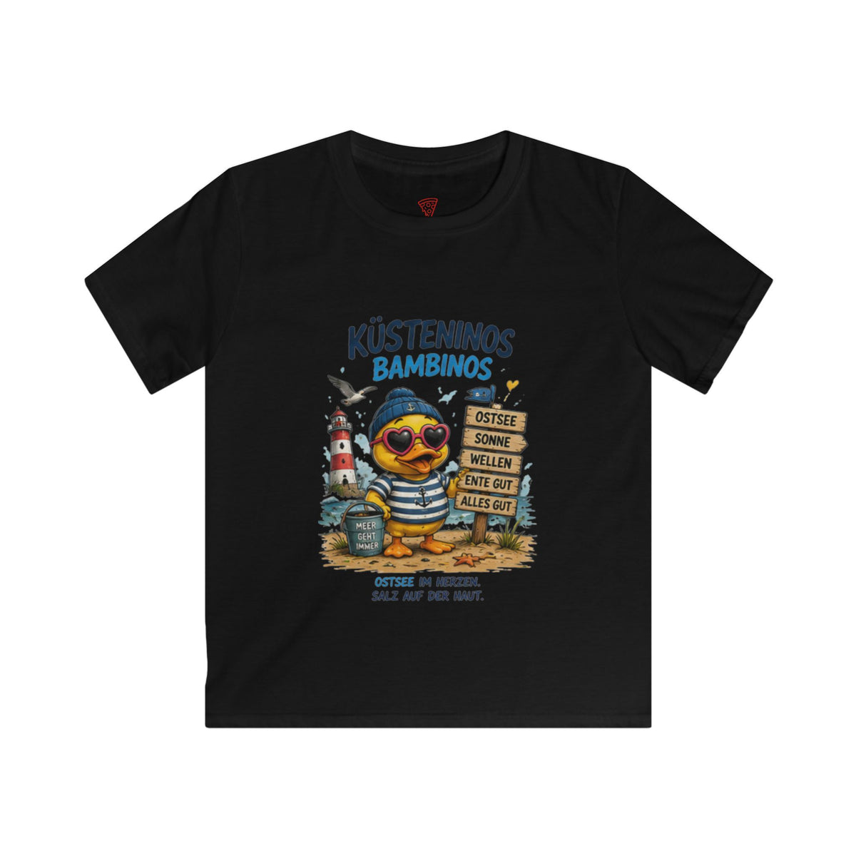 Küsteninos Bambinos Kinder T-Shirt | Maritime Ente | Ostsee & Küsten Shirt für Kinder | QuackWerk