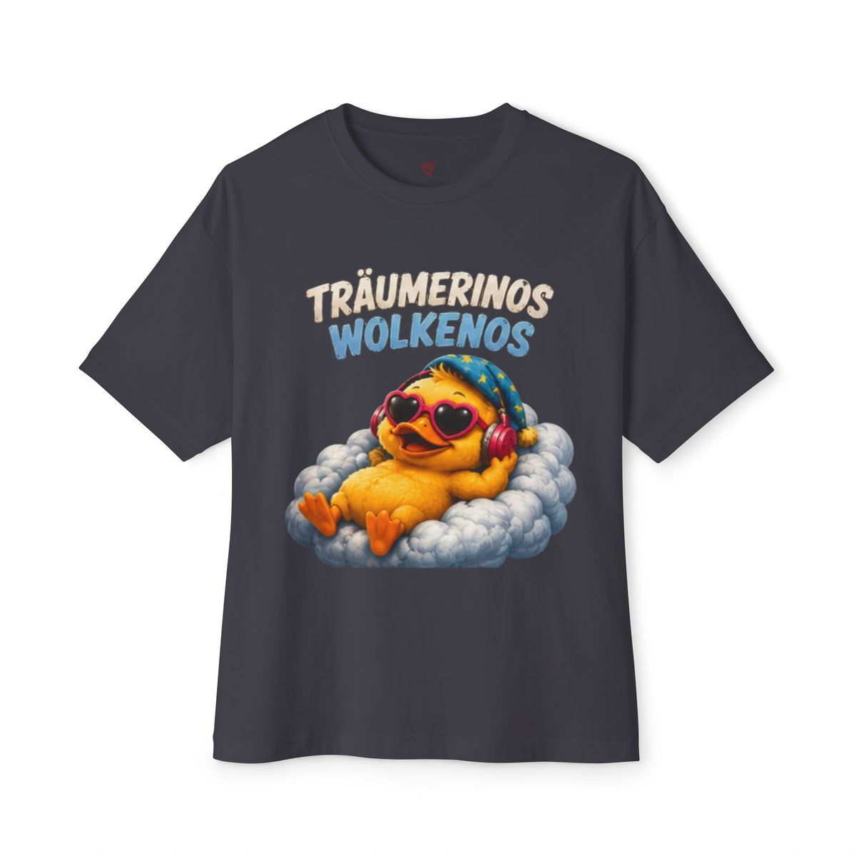 Träumerinos Wolkenos Oversized T-Shirt | Lustige Ente auf Wolke | Chill & Relax Shirt | QuackWerk