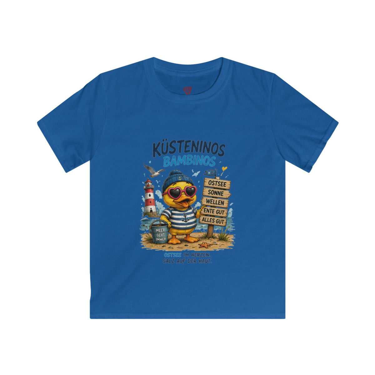 Küsteninos Bambinos Kinder T-Shirt | Maritime Ente | Ostsee & Küsten Shirt für Kinder | QuackWerk