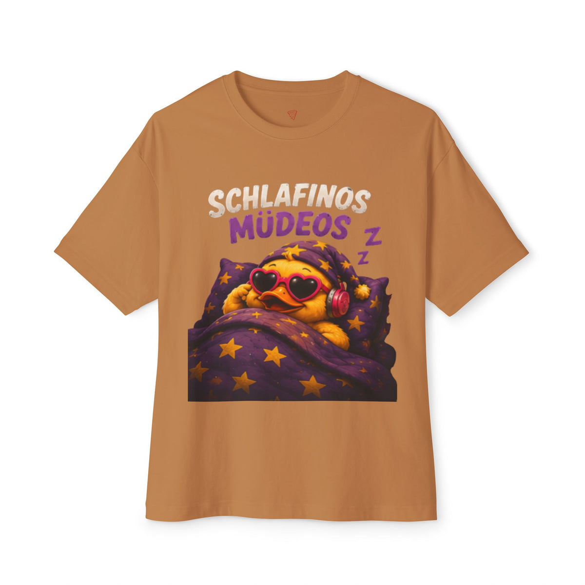 Schlafinos Müdeos Oversized T-Shirt | Lustige müde Ente | Schlaf & Chill Shirt | QuackWerk