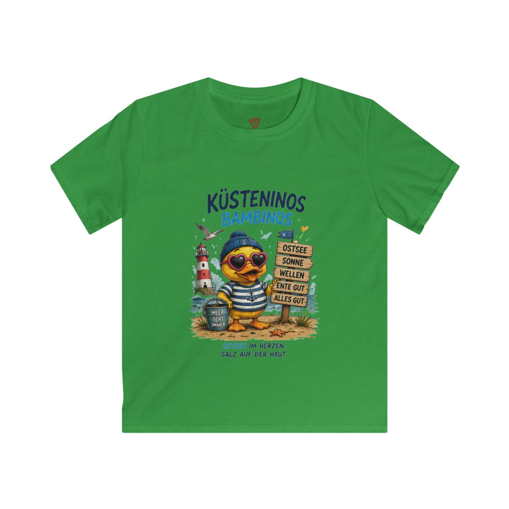 Küsteninos Bambinos Kinder T-Shirt | Maritime Ente | Ostsee & Küsten Shirt für Kinder | QuackWerk